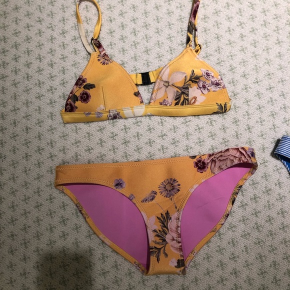 Triangl yellow bikini. Top size XS. Bottom M. - Picture 2 of 2